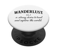Wanderlust Definizione Viaggi Avventura Explorer Viaggi nel mondo PopSockets PopGrip Adesivo