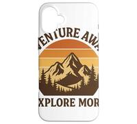 Wanderlust Hiking Explore More Outdoor Donna Uomo Custodia per iPhone 16 Plus