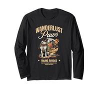 Wanderlust Paws Escursionismo Buddy Cani Avventura Trail Montagne Maglia a Manica
