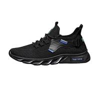 Wanderschuhe Herren Leichte Outdoor Laufschuhe Fitness Running Sneaker FüR StoßDäMpfung Und RüCkprall Fitnessschuhe Gleitsicher Leichte SchnüRer Walkingschuhe Bergschuhe Outdoor-Sport, blu, 37 EU