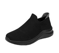 Wanderschuhe Herren Trekkingschuhe Traillaufschuhe Ultra-Bequemer Softshell Sportschuhe Weich Dicke Sohle Turnschuhe Leicht Workout Freizeitschuhe Atmungsaktives Netz Running Tennis Schuhe, Nero , 40