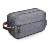 WANDF Astuccio da toilette da uomo da viaggio, borsa da bagno, accessori da viaggio, astuccio per trucco, da donna, organizzatori di servizi igienici, B - Denim Grigio, m