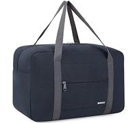 WANDF Borsa da Viaggio Pieghevole - Bagaglio a Mano per Aereo, Sportiva, Ospedale, Weekend - 40x20x25cm, 20L (Blu Scuro)