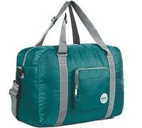 WANDF Foldable Travel Duffel Bag Super Lightweight for Luggage, Sports Gear or Gym Duffle, Water Resistant Nylon (40L Verde scuro)
