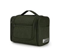 WANDF Grande borsa da toilette appendere, borsa da viaggio per cosmetici trousse viaggio accessori resistente all'acqua per uomo donne(Verde Scuro)