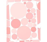 WANDfee Graz Design - Adesivo da parete a pois, rosa pastello, decorazione da parete per cameretta dei bambini e bambine