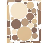 WANDfee Graz Design - Adesivo da parete, motivo a pois, colore beige, marrone, decorazione da parete per cameretta dei bambini, cameretta dei bambini