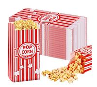 WANDGU - 200 sacchetti popcorn monouso, 9 x 6 x 21 cm, in carta kraft retrò ecologica, per popcorn, accessori per macchine per dolci, feste, famiglia, cinema, Pasqua, compleanni