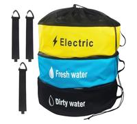WANDGU 3 sacchetti per tubi per camper: tasche impermeabili con chiusura lampo, custodia per tubi con fibbie triangolari, accessori per camper per per tubo dell'acqua dolce