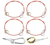 WANDGU 4 pezzi corda da strappo: 1 m corda del freno, rimorchio, corda da strappare, moschettone, freno e corda di partenza con gancio, forza di estrazione 400 kg, corda da strappare robusta per