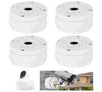 WANDGU 4 Pezzi Staffa di Montaggio: Scatola di Giunzione per Telecamera di Sicurezza Esterna, Emisferica Nascosta con Cavo