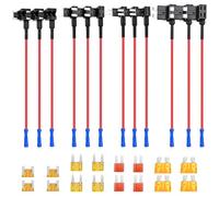 WANDGU Adattatore per Fusibile:Set di 12 Rubacorrente Fusibile con ATO, Mini, Micro 2 e LP-Mini Adattatore, Circuito Fusibile Add a circuit Portafusibile per Auto, Camion, Moto, Barche