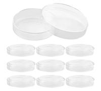 WANDGU Ciotole in vetro Petri con coperchio: 10 pezzi trasparente sterile Petri, 90 x 20 mm, ciotola in vetro borosilicato, ciotole in vetro Petri autoclavabili per laboratorio