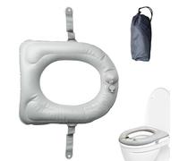 WANDGU Cuscino Gonfiabile per WC: Cuscino Gonfiabile del Sedile Della Toilette con Ventose e Sacchetto di Stoccaggio, Portatile PVC Cuscino per WC Gonfiabile per Adulti, Anziani, Disabili