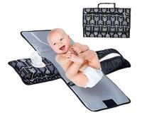 WANDGU Fasciatoio Portatile: Pieghevole Impermeabile Fasciatoio con Cuscino Poggiatesta Tasche, Fasciatoio Portatile Pieghevole da Viaggio, Fasciatoio Neonato con 3 Tasche per Esterno, Casa, Viaggio