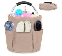 WANDGU Organizer per la pulizia: cestino per la pulizia con manico, contenitore pieghevole per la pulizia, 28 x 28 cm, borsa per attrezzi da giardino con 6 tasche esterne, adatto per il giardino, il