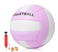 WANDGU Pallavolo da beach volley: Soft Touch Beach pallavolo con pompa a mano, impermeabile, misura ufficiale 5, per interni ed esterni, per spiaggia e giardino