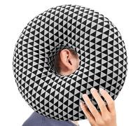 WANDGU Piercing cuscino con foro: 30 x 30 x 9 cm cotone ciambella cuscino per orecchio contro mal d'orecchio, piercing cuscino per alleviare il dolore alle orecchie, piercing per chi dorme sul lato