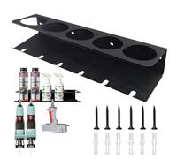 WANDGU Porta Bombolette Spray 43×10 cm: Porta Bombole, Portaoggetti per Bombole di Lubrificante, Organizzatore per Bottiglie di Vernice a 5 Fori per Garage, Casa