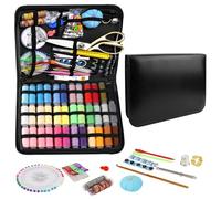 WANDGU Set da cucito di base con 232 accessori da cucito: set da cucito professionale, include filo da cucito, aghi, forbici, bottoni, ecc., set di utensili da cucito, accessori per macchine da cucire