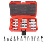 WANDGU Set di 12 dadi esagonali: set di chiavi a bussola, set di punte esagonali, 6 dimensioni (5-22 mm), azionamento da 1/2 pollici per avvitatore a percussione, set di utensili in metallo con