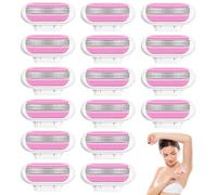 WANDGU Set di 16 ricariche per rasoi da donna: lame di ricambio per rasoi da donna, Venus Smooth per rasoio da donna rasatura morbida e durevole, ricarica (rosa)