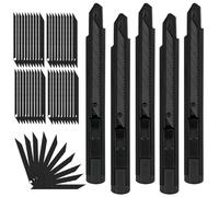 WANDGU Set di Taglierini: 5 Pezzi Strumenti di Precisione in Acciaio Inossidabile, Cutter Portatile per Progetti di Fai-da-te e Artigianato (9MM Nero)