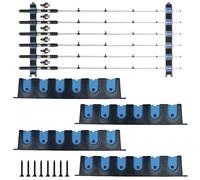 WANDGU Supporto da parete per canna da pesca, 2 paia di supporti per canna da pesca, supporto per asta per 6 canne, supporto da soffitto per canne da pesca, attrezzatura da pesca come regalo per uomo
