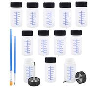 WANDIC 12 Bottiglie per ritocchi con Pennello e Sfera di miscelazione applicatore di Vernice per Auto, Parete e Hobby, 60 ml