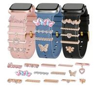 WANDIC 14 ciondoli decorativi a forma di cuore, per cinturino di orologio, accessori per la decorazione del cinturino dell'orologio