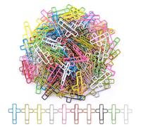 WANDIC 150 graffette a croce di Gesù, segnalibri cristiani, forniture per studio biblico religioso, regali cattolici per la scuola domenicale, diario biblico