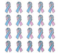 WANDIC 20 spille con strass rosa e blu, eleganti spille con nastro di cristallo per la consapevolezza dei difetti, decorazione per beneficenza contro il cancro al seno maschile SIDS