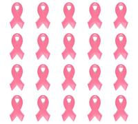 WANDIC 20 Spille per la consapevolezza del Cancro al Seno, 2,2 x 3,8 cm, Nastro Rosa di Medie Dimensioni, Spilla Senza Cancro, per Eventi di beneficenza per la Salute delle Donne, 20, Poliestere
