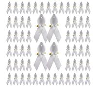 WANDIC 200 spille grigie in raso di consapevolezza del morbo di Parkinson, con spille di sicurezza, per uomini e donne, 7,5 x 4 cm