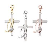 WANDIC 3 ciondoli a forma di croce con stetoscopio, accessori per badge infermieri, con chiusura a moschettone, per RN LPN Doctor Medical Badge Reel accessorio