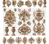 WANDIC 3 fogli adesivi trasferibili con grana del legno, impermeabili, per mobili, artigianato, decorazioni, diari spazzatura, per fai da te, scrapbooking, 15 x 30 cm