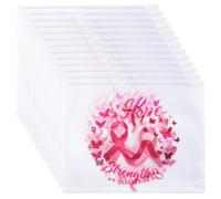WANDIC 50 beauty case da viaggio in EVA rosa ottobre, con nastro rosa farfalla per il cancro al seno, trousse per cosmetici, riutilizzabili, con chiusura a cerniera, portatile, regalo ispiratore per