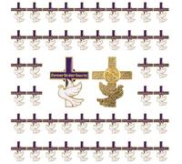 WANDIC 50 spille con nastro viola, spille in metallo, 2,7 x 3,5 cm, colomba della pace per sempre nei nostri cuori, per la consapevolezza della violenza domestica, per decorazioni per eventi