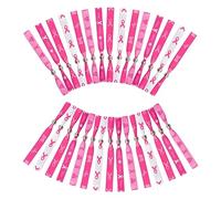 WANDIC Braccialetti Regolabili con Nastro Rosa, 30 Pezzi, 5 Stili, per la consapevolezza del Cancro al Seno, in Poliestere, per la Speranza e la Fede, Medio, Poliestere