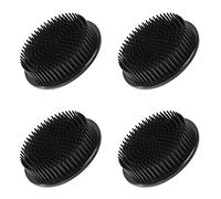 WANDIC Fiore rana, 4 pezzi rotondi in plastica nera Ikebana Kenzan rane giapponesi con 3 ventose per fai da te arte floreale artigianato