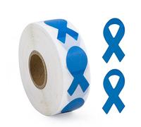 WANDIC Nastro Adesivo Blu, 500 Pezzi Blu Nastro consapevolezza Adesivi Rotolo Blu Colon Cancro Speranza consapevolezza Nastro Pacchetto sigillatura per Eventi Regalo Lettere Borse