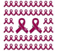 WANDIC Pins Rosa Nastro con Piccola Farfalla, 50pcs Argento Retro Nastro Spille Revers Pins per la consapevolezza del Cancro al Seno