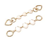 WANDIC Set di 2 Catene per Borse, estensori in Metallo con Motivo a Luna Crescente a Forma di Cuore, Catena di Ricambio in Metallo Dorato, per Borse e Borse