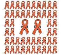 WANDIC Spille a Nastro Arancione, 50 Pezzi, con Nastro Arancione, per la sensibilizzazione sulla leucemia, per la sensibilizzazione sul Cancro ai reni, per la Decorazione di Eventi pubblici