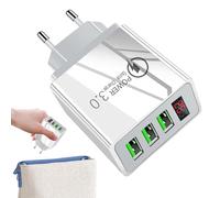 Wandladegerät mit Mehreren Anschlüssen, USB-Wandladegerätblock | Digital Display, schnelles -Ladegerät, Wandadapter,PD 3.0 Schnellladeblock, Wandladegeräte für Tablet-Computer, Mobiltelefone