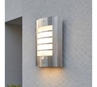 Wandlampe Esterna In Acciaio Inox Lynmark E27 IP44 Con Sensore Movimento, 1 Luce