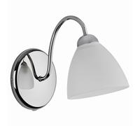 Wandlampe Modern Licht-Erlebnisse Belara Vetro Metallo Cromato E27 B:20 cm