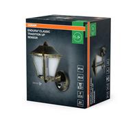 Wandlampe Tarenu IP44 E27 in Alluminio e Vetro Nero-Oro con Sensore di Movimento