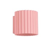 Wandlampe Up Down in Aluminium Rosa G9 Moderna IP20 Per La Parete 10 cm
