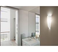 Wandleuchte Bagno IP44 Bianca B:13 cm E27 Dimmer Dimmerabile Vetro Parete